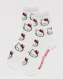 Baggu Crew Sock- Hello Kitty Snow