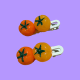 Baby Tomato Hair Clip Set