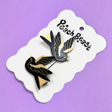 Sparrow Tattoo Hair Clip Set