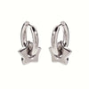 Silver Star Hoop  earrings