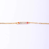 Queer Bracelet - 18k Gold Gilt Enamel Lgbtqia Jewelry