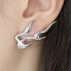 Silver Molten Lightning Earrings