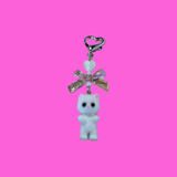 White Fuzzy  Cat Bag Charm/Key Chain