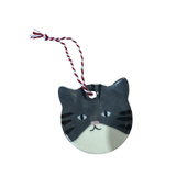 Grey Cat Ceramic Ornament