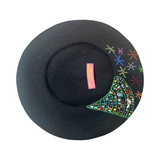 Ghost Eyes Sequined  Beret- Black Stars