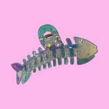 Iridescent Fishbone Hair Claw