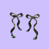 Silver Bow Earrings