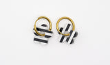 Black Stripe Daisy Hoop