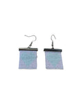 Mini heart beaded earrings - Baby Pink-Mint  Heart