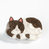 Brown and Creme Sleeping Cat Hair Claw