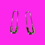Safety Pin Earrings-  Gold