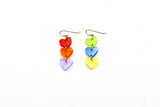 Short Dangle Heart  Earrings