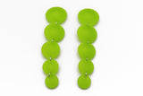 Long Bubble Drop Earrings - Frost Chartreuse
