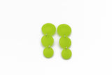 Short Bubble Drop Earrings - Frost Chartreuse