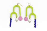 Double Arch Earrings - Frost Chartreuse