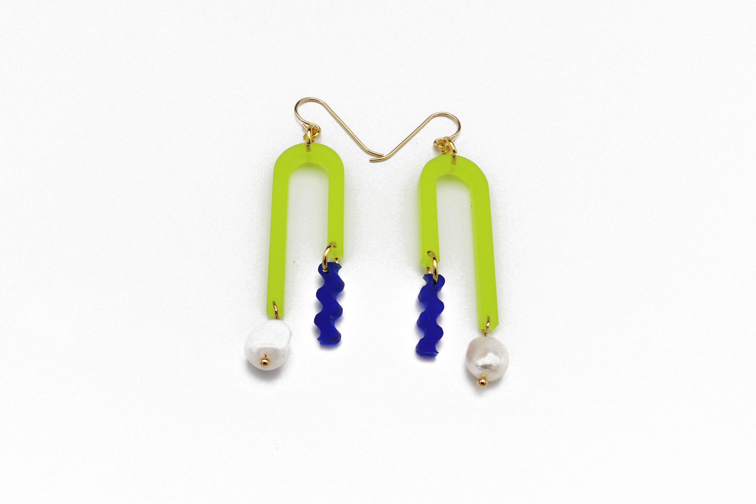 Arch Earrings - Frost Chartreuse