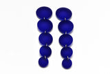 Long Bubble Drop Earrings - Frost Cobalt