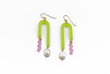 Arch Earrings - Frost Chartreuse