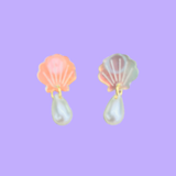 Iridescent Pearl Shell Stud Earrings