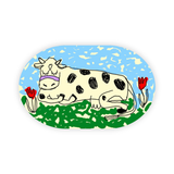 Serenity Cow Vinyl Sticker