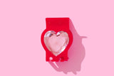Red + Pink Heart Gemstone Claw Clip