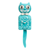 Kit-Cat Klock - Vibrant Blue Turquoise w/Bow-tie