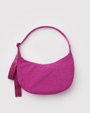 Medium Nylon Crescent Bag - Deep Fushia