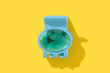Blue Green Oval Gemstone Claw Clip