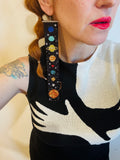 Galaxy Extra Long Beaded earrings