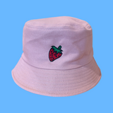 Pink Strawberry Bucket Hat