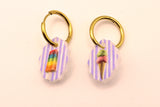 Stripe Ice Cream and Popsicle Charm Earring
