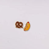 Hot Dog And Pretzel earrings