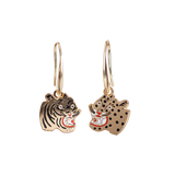 Tiger & Cheetah Drop Earrings by Kristina Micotti