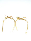 Large Gold Bow Earrings