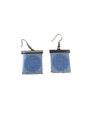 Mini Circle beaded earrings- Light Blue/Blue