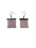 Mini Circle beaded earrings- Mint/ BabyPink