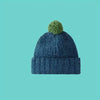 Black Pom Pom knit Hat