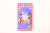 Stripe Olive Martini Charm Earring