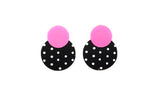 Polka Dot Disc Stud