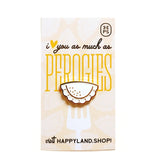 Perogy enamel pin
