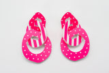 Triple Link- Black and White Polka Dot