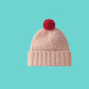 Black Pom Pom knit Hat