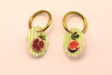 Pomegranate and Fig Charm Earring