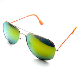 Emblem Eyewear - Full Mirror Aviator Sungalsses - Orange