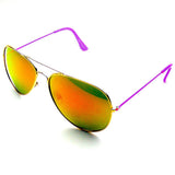 Emblem Eyewear - Full Mirror Aviator Sunglasses - Purple
