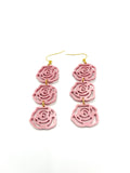 Rosette Triple Drop Earring