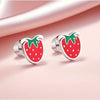 Strawberry Enamel stud