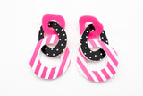Triple Link- Black and White Polka Dot