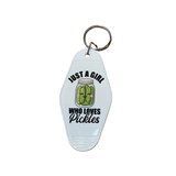 “Just A Girl Who Loves Pickles” Motel Style Keychain