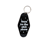 “Keys to the Sh*t Show” Black Motel Style Keychain